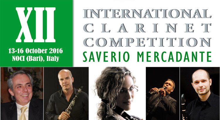 Concorso Internazionale di Clarinetto “S. Mercadante”, selezionati i semifinalisti 2016