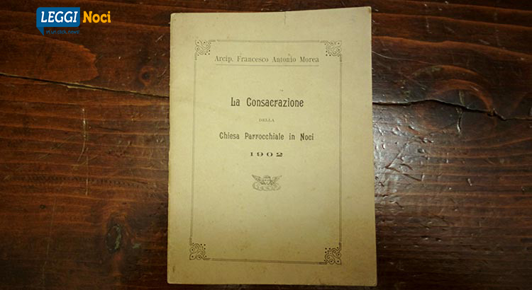 Opuscolo a cura dello studioso Vito Notarnicola e dell’arciprete Morea, stampati dalla Tipografia Cressati