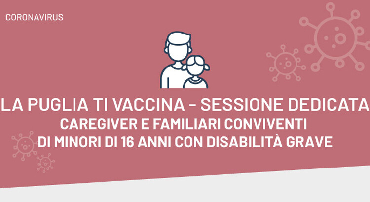 A Pasqua e Pasquetta vaccinazioni dedicate a caregiver di minori di 16 anni con disabilità grave