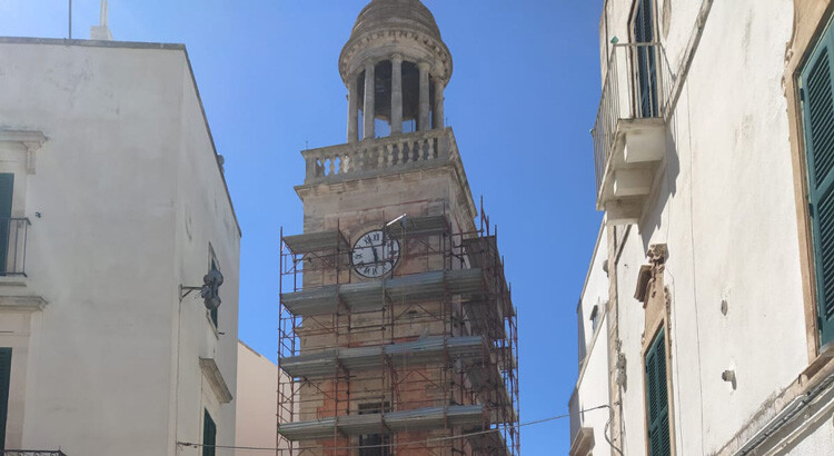 Al via i lavori di restauro della Torre Civica di Noci