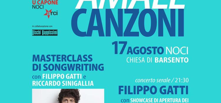 Scade il 5 agosto l’iscrizione alla masterclass di songwriting per autori curata da BucoBum e Arci “U Capone”